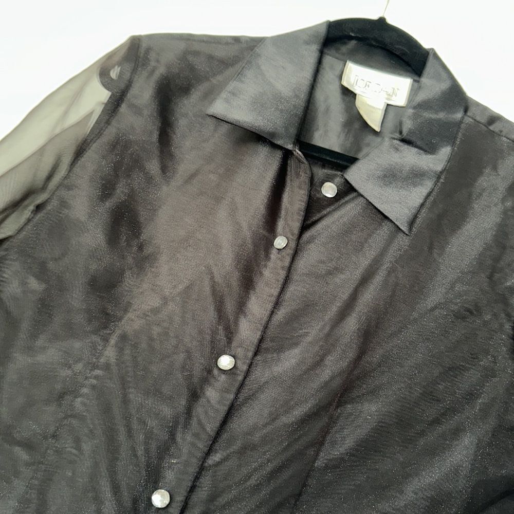Jordan Mesh chiffon Button Up - Picture 3 of 5